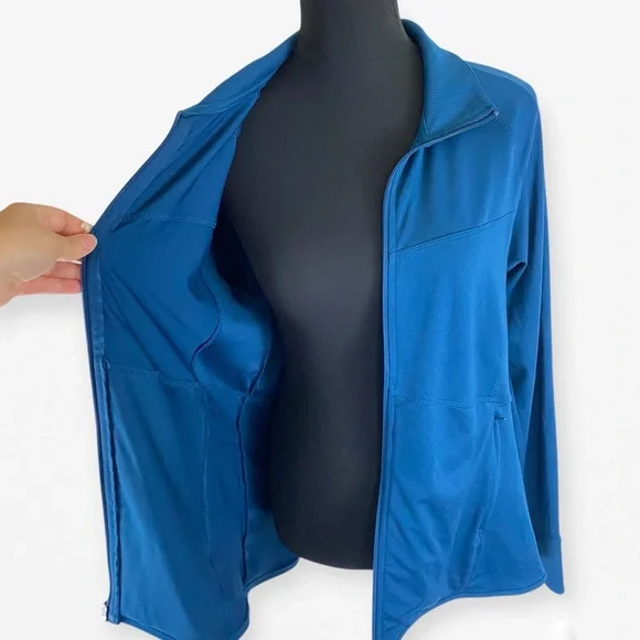 Champion Blue Utility Active workout Jacket Full Zip up Performance XL - Picture 2 of 8